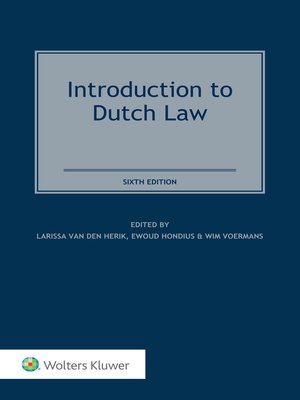 cover image of Introduction to Dutch Law